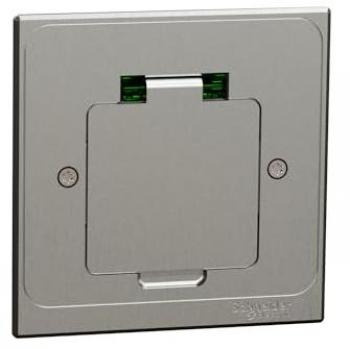 Schneider Electric Unica System+ Prise de sol XS IK08 IP44 2P+T Carrée Métal (INS52102)