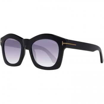 Tom Ford Damen Sonnenbrille FT0431 01Z 50, Schwarz (Nero Lucido/Viola Grad e/o Specchiato)