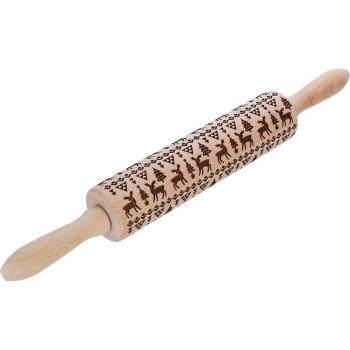 Snowflake Wooden Rolling Pin for Christmas