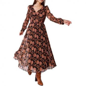 Vestido Naf Naf con estampado floral y plisados