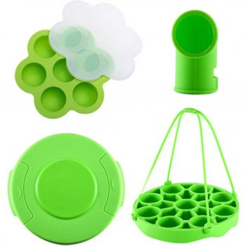4pcs/set Silicone Food Box with Lid and Vent Valve for Pressure Cooker