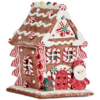 Smart Garden Gingerbread Santa Candy Cane Cottage – 13 cm