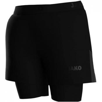 JAKO Dames 2-in-1 Korte Tight Power - Zwart - Maat 34