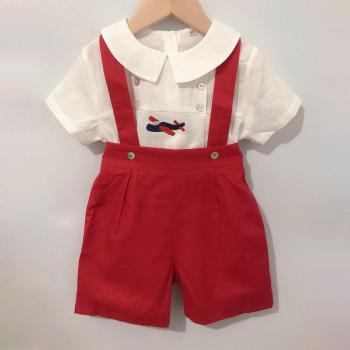 Camisa y Pantalón Lino-Algodón Vuelo Rojo