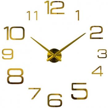 Modern Watch Mirror Wall Sticker Clock