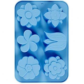 Silikonform Blumen, 6 Motive