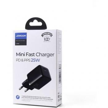 Joyroom Mini Reise-Ladegerät USB-C, PPS, PD 25W, Schwarz