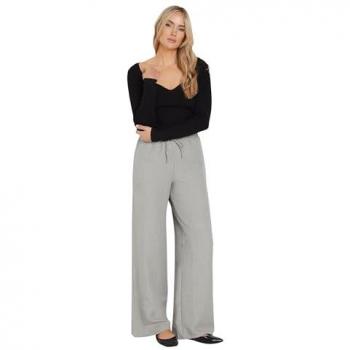 Pantalon large en tissu texturé Long Tall Sally 40 L36 Gris