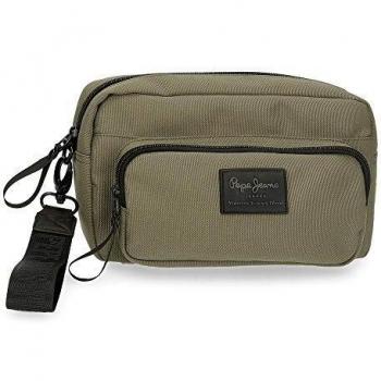 Pepe Jeans Denton Bolso de Mano Marrón 24,5x15x6 cms Poliéster Reciclado