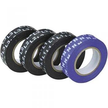 Klebendes Isolierband L1, Schwarz, 15 mm × 10 m – 1 Packung
