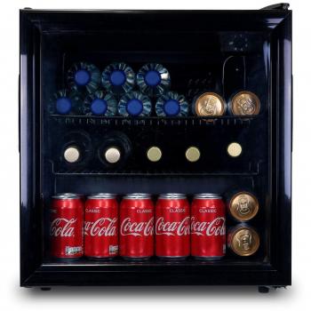 Mini Drinks Fridge, Table Top 50L Beer / Wine Cooler With Glass Door - SIA DC2BL