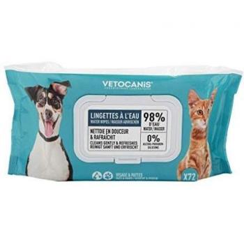 Vetocanis Lingettes nettoyantes grand format Pour chien et chat