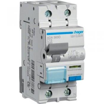 Hager ADA563D FI-LS 1P+N 10kA C-13A 30mA A