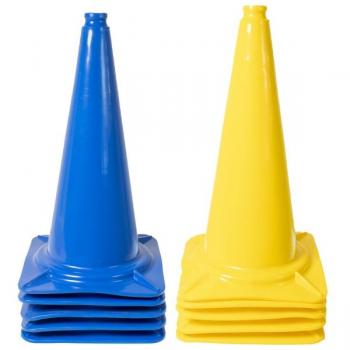 Dönges - XXL-Pylonen 10er-Set, Blau/Gelb