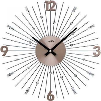 Wanduhr AMS W9654 - 39 cm, grau (anthrazit)