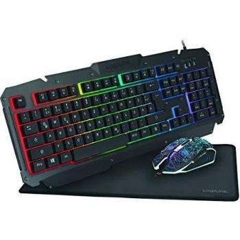 LogiLink ID0185 USB QWERTY Gaming Keyboard and Mouse