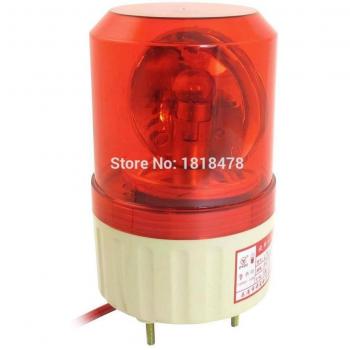 Red Rotating Industrial Signal Lamp with 12V Buzzer – LTE‑1081J