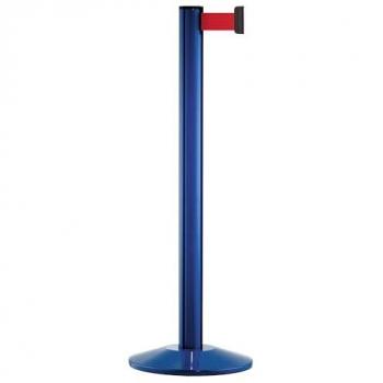 Aluminium-Gurtpfosten blau mit rotem Gurt - Auszug 2300 mm