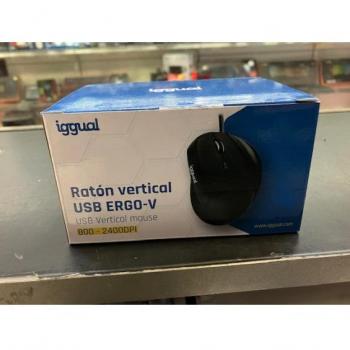 Rato Ergonômico Vertical USB 2400DPI Preto
