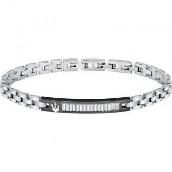 Bracelet de Luxe Maserati JM423ATY20 en Acier et Diamant Noir