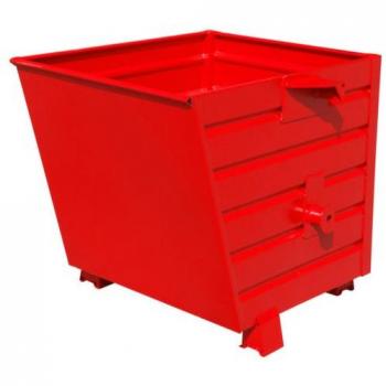 Kiepbak empilable BSK 55, 0,55 m³, capacité de charge 1000 kg, rouge RAL 3000