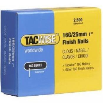 Tacwise 16 Gauge Finish Nails 25mm Pack of 2500