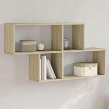 VidaXL Scaffale a Parete Rovere Sonoma 100x20x53cm Legno Multistrato
