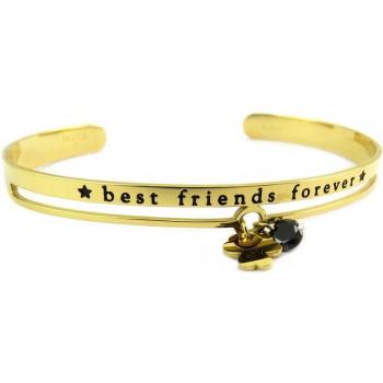Bracelet Créateur Acier Doré « Messages » Best Friends Forever