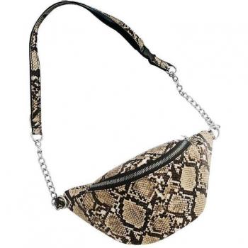 Snake PU Leather Chain Messenger Bag for Women