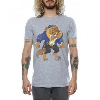 Beauty & the Beast Men’s Beast Character Heather Tee – 2XL Mid Grey
