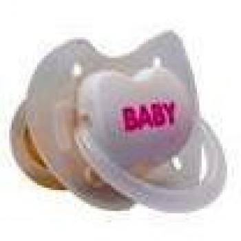 Sucette latex bébé 0-6 mois rose - 2 unités
