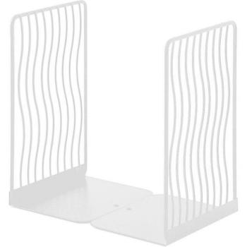 Nordic Iron Bookend Pair – Desktop & Office Magazine Stand (T8DB)