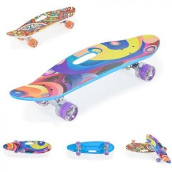 Byox Skateboard 26 Zoll mit LED-Rädern und ABEC-7 Lagern