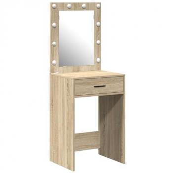 LED Vanity Table Sonoma Oak – 50x41x135 cm