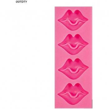 Silikon-Rotlippen-Dekorationsformen aus Fondant (5‑Varianten)