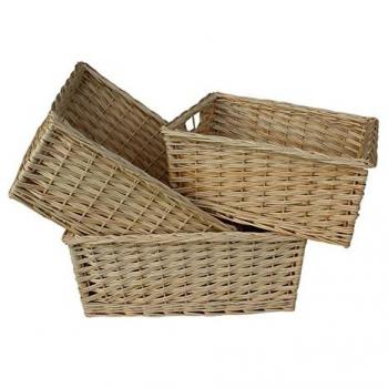 Brown Wicker Kitchen Basket Set