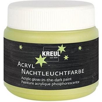 KREUL Acryl-Nachtleuchtfarbe, 150 ml, gelb