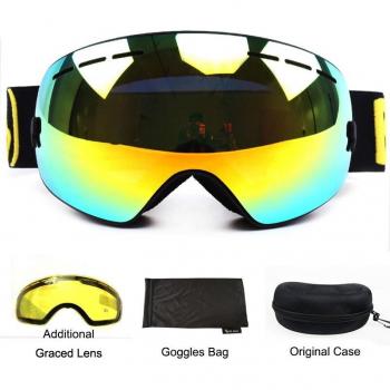 Benice Anti-Fog Spherical Ski Goggles for Men and Women