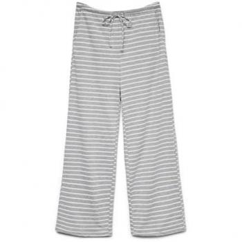 Vero Moda - Pantalon Jersey Rayé - Gris XS