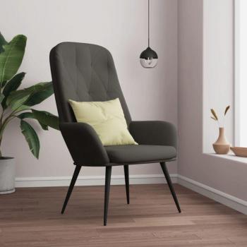 Sedia Relax Torana Velluto Grigio Scuro
