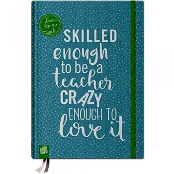 Carnet Pédagogique A5 Live - Love - Teach Couverture Rigide Bleue