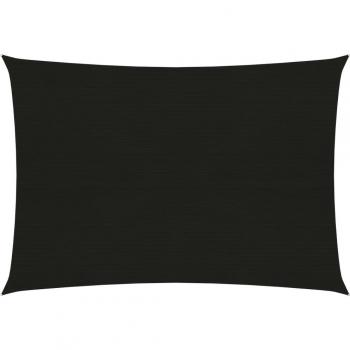 VidaXL Sunshade Sail 160 g/m² Black 2.5x4 m HDPE
