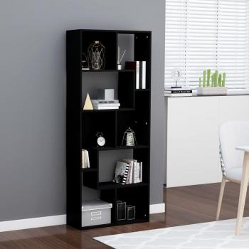 Libreria Nera 67x24x161 cm in Truciolato