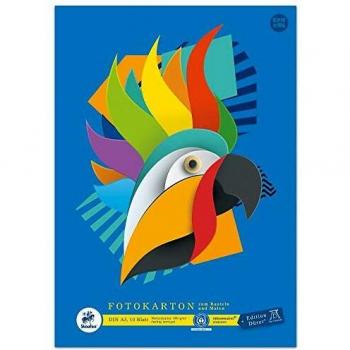 Staufen 53635000 - Staufen Green Fotokartonblock, DIN A3, 10 Blatt - 10 Farben, 300g/m² Recyclingpapier