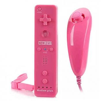 Télécommande Wiimote+ Motion+ Nunchuck rose – Wii et Wii U