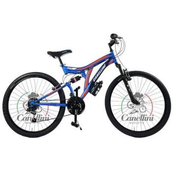 Vélo Enfant Canellini FULL SUSPENSION COLORADO 24 18V Bleu/Orange