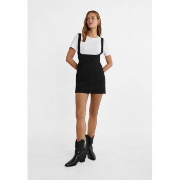 Vestito corto nero con spalline XS Stradivarius