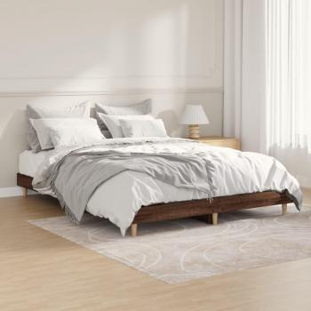 Vidaxl Bettgestell Eiche Braun 140x190 Cm Holzwerkstoff