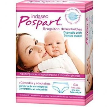 Braguitas Descartáveis Indasec Pospart Tamanho Único 4 Unidades