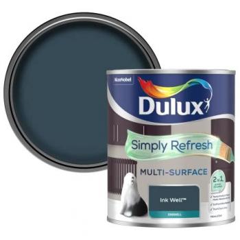 Dulux Simply Refresh Multi-Surface Eggshell Paint - Ink Well - 750ml